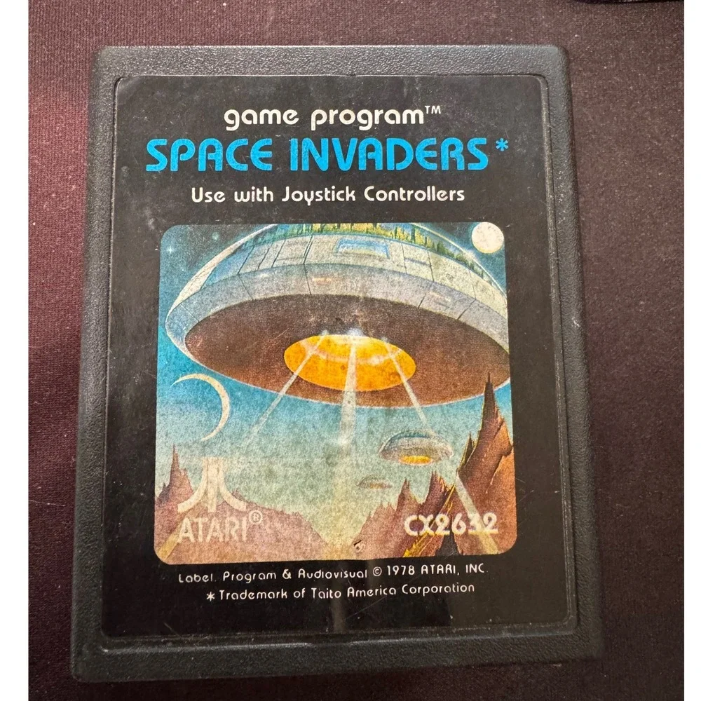 Atari 2600 Space Invaders Game Cartridge CX2632 Vintage 1978 Retro Video Game